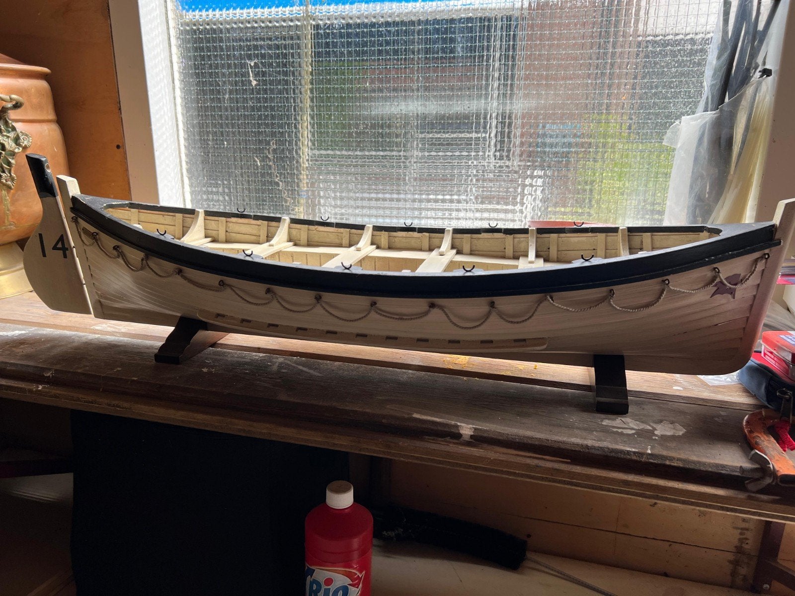 RMS Titanic reddingsboot Liverpool nr 14, Hobby en Vrije tijd, Modelbouw | Boten en Schepen, Ophalen, Gebruikt