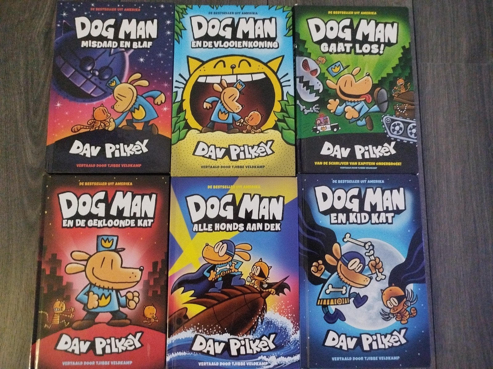 DOG MAN BOEKEN COLLECTIE HARDCOVER 6 STUKS, Fictie algemeen, Ophalen of Verzenden, Zo goed als nieuw, Dav Pilkey