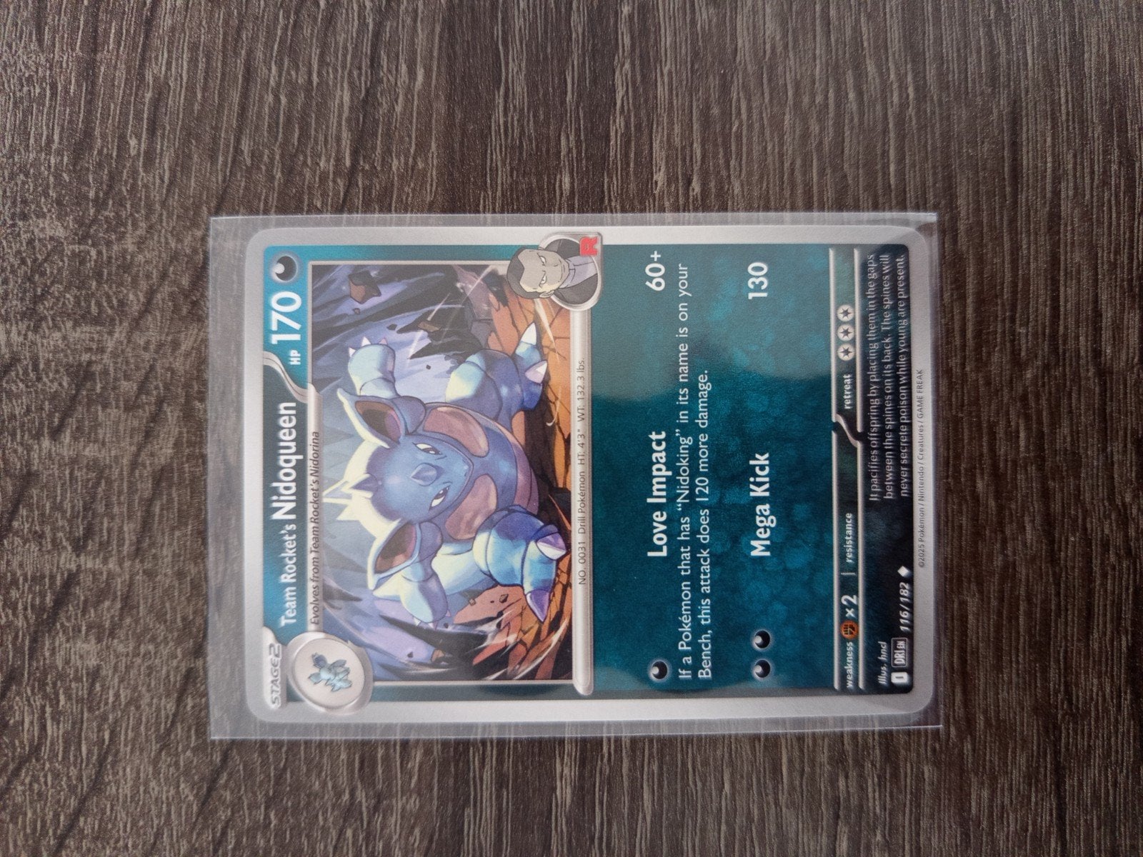 Pokémon Kaart Nidoqueen Team Rocket's 116/182, Ophalen of Verzenden, Zo goed als nieuw, Losse kaart