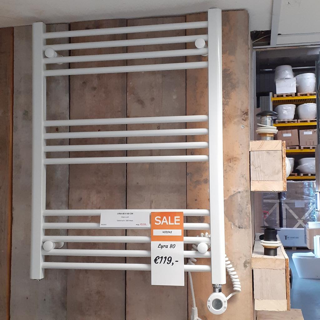 MEGA KORTING! Elektrische radiator, Glans wit, 80cm, Lyra, Huis en Inrichting, Ophalen of Verzenden, Nieuw