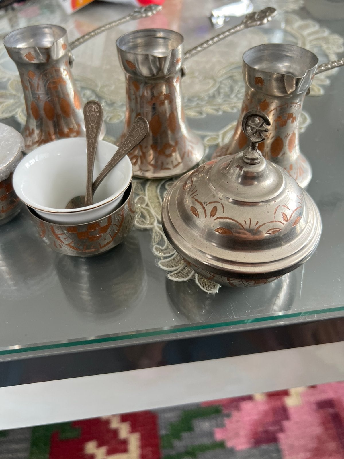 Koffie set, Antiek en Kunst, Antiek | Koper en Brons, Ophalen of Verzenden