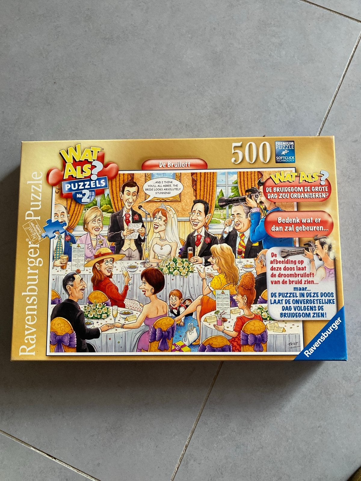 Ravensburger Wat Als? Puzzel - De Bruiloft (500 stukjes), Ophalen of Verzenden, Minder dan 500 stukjes, Zo goed als nieuw, Legpuzzel
