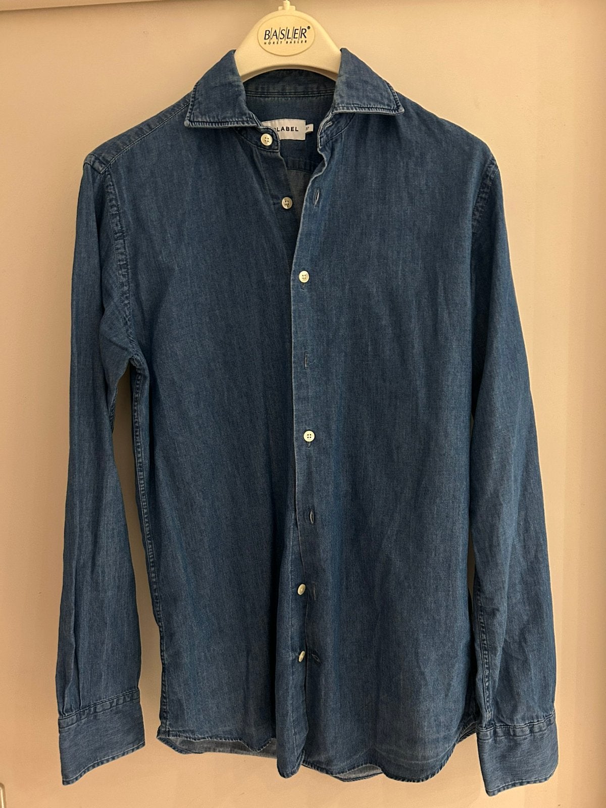 Spijkerblouse heren nieuw mt S boord 37, Ophalen of Verzenden, Nieuw, Blauw, Halswijdte 38 (S) of kleiner