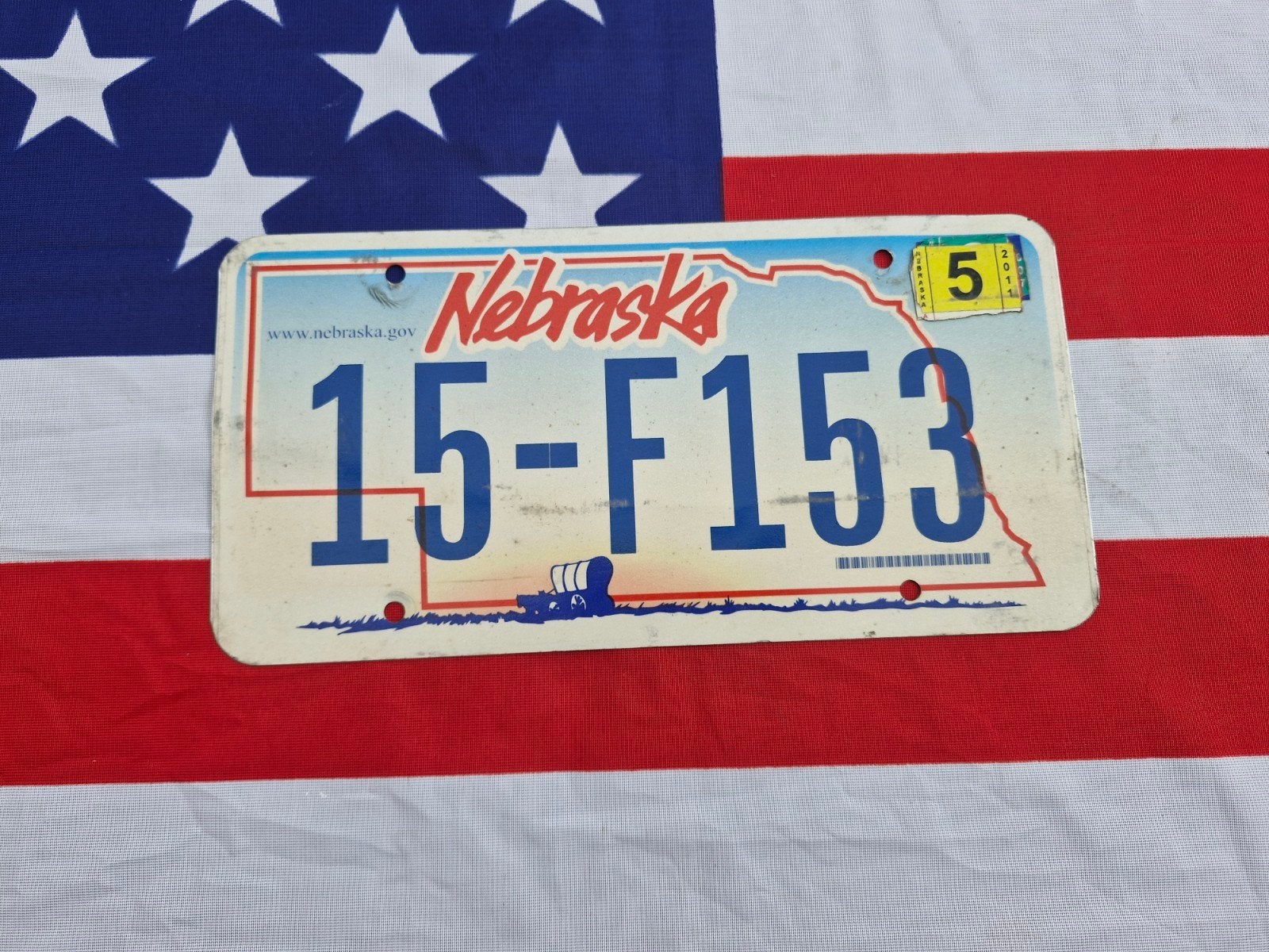 Kentekenplaat Nebraska USA Nummerbord Nummerplaat License VS, Ophalen of Verzenden, Gebruikt, Auto's