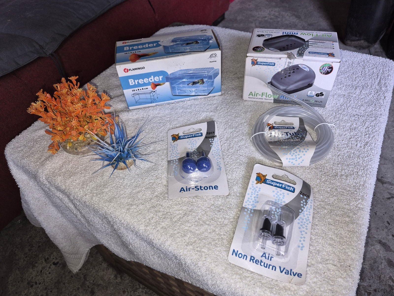Diverse voor de aquarium, Ophalen