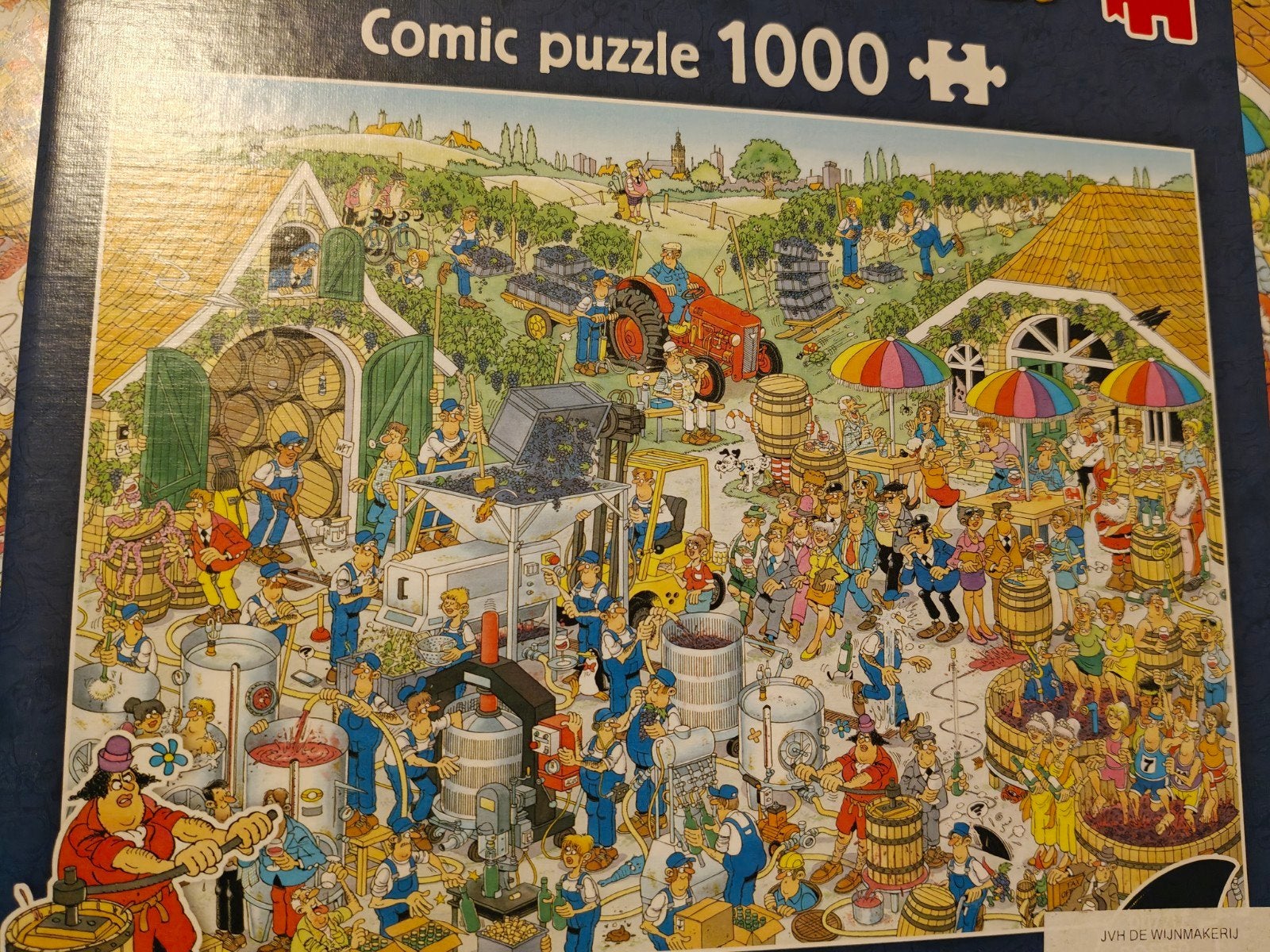Jan van Haasteren Puzzel 1000 Stukjes - Wijngaard, Ophalen, 500 t/m 1500 stukjes, Zo goed als nieuw, Legpuzzel