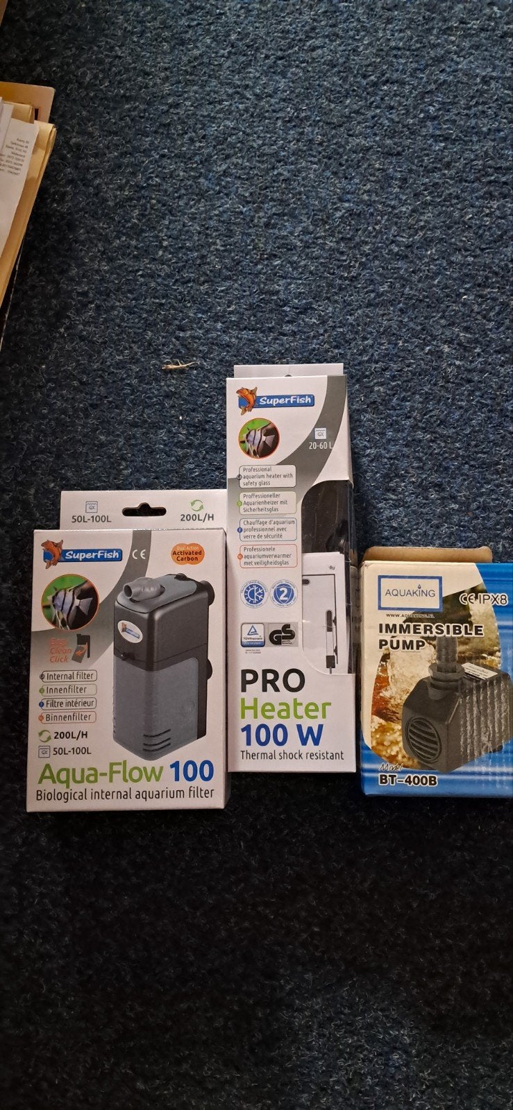 gratis:aquarium pompen en verwarmer, Ophalen, Leeg aquarium