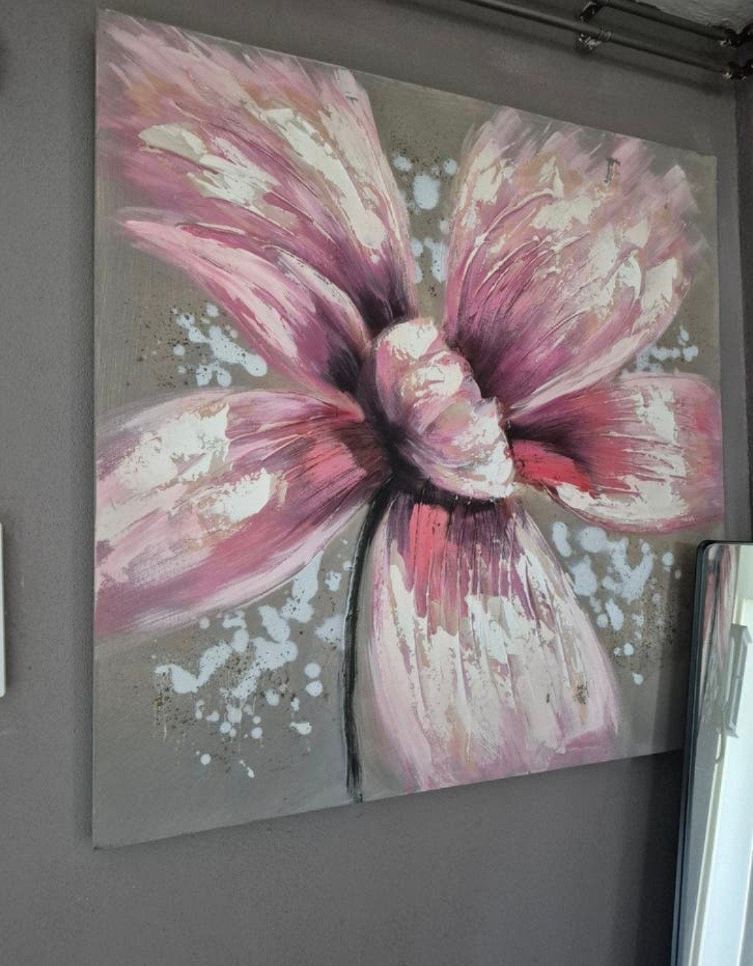 Canvas bloem, Antiek en Kunst, Ophalen