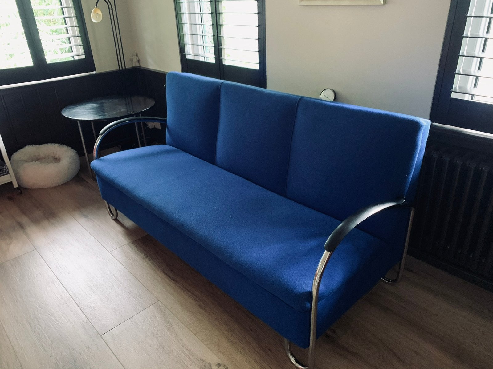 Prachtige vintage W.H. Gispen Model 444 – ca. 1935, Ophalen, Gebruikt, Blauw, 180 cm