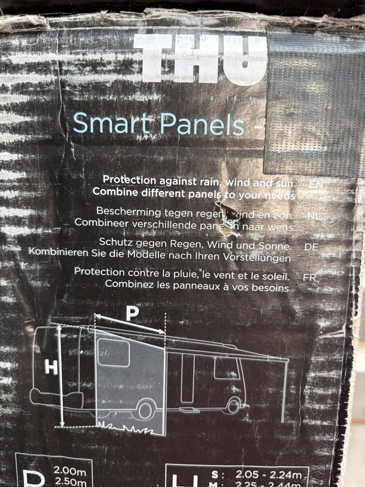 Thule Smart Panel rain blocker zijwand maat S 2x, Caravans en Kamperen, Ophalen of Verzenden, Zo goed als nieuw