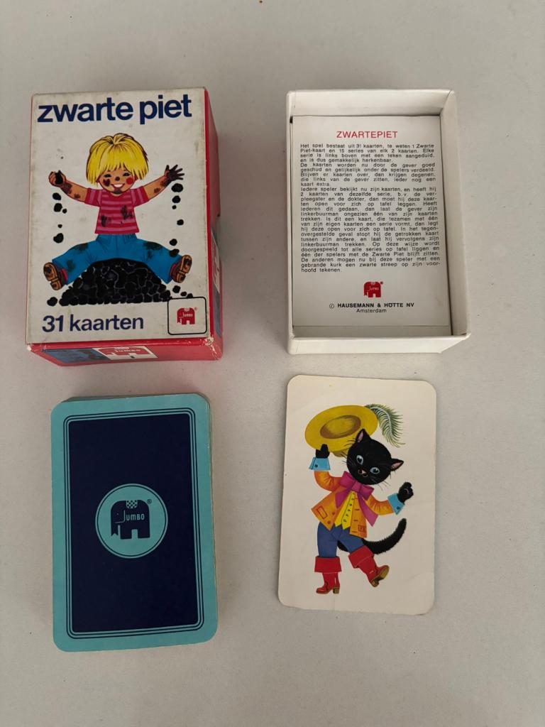 Vintage zwarte piet kaartspel van jumbo netjes en compleet!, Hobby en Vrije tijd, Gezelschapsspellen | Kaartspellen, Een of twee spelers