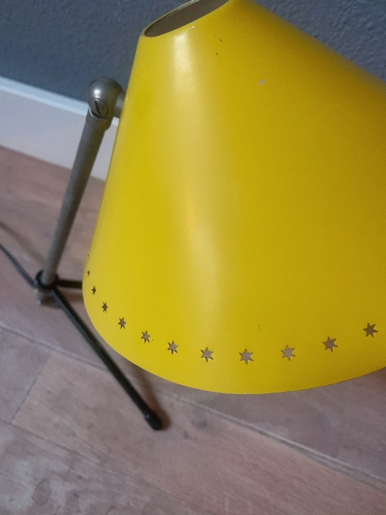 Pinokkio bureaulamp Hala jaren '50 geel - vintage retro, Overige merken, Gebruikt, Geel, Hala