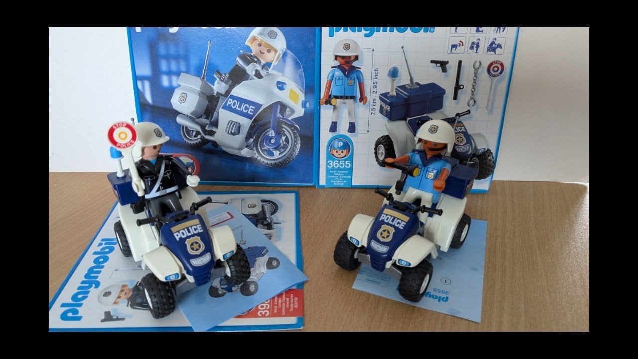 Playmobil politie op quad nr 3986 en 3655, Ophalen of Verzenden, Zo goed als nieuw