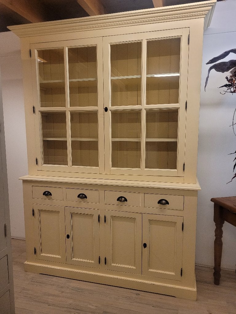 *ACTIE* Mooie Landelijke Creme Buffetkast Winkelkast (2630A), Huis en Inrichting, Gebruikt, Met deur(en), 200 cm of meer, 150 tot 200 cm