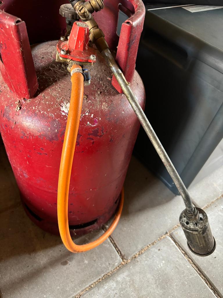 Gasfles met brander, Ophalen of Verzenden, Zo goed als nieuw