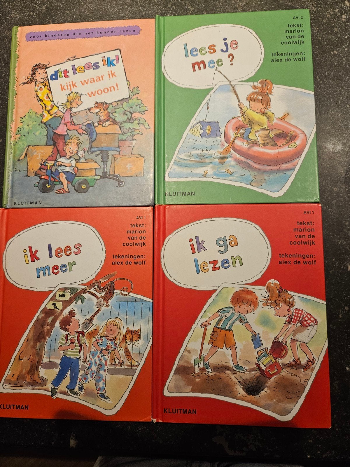 4 AVI leesboeken voor beginnende lezers (AVI 1 & 2), Ophalen of Verzenden, Gelezen, Fictie algemeen