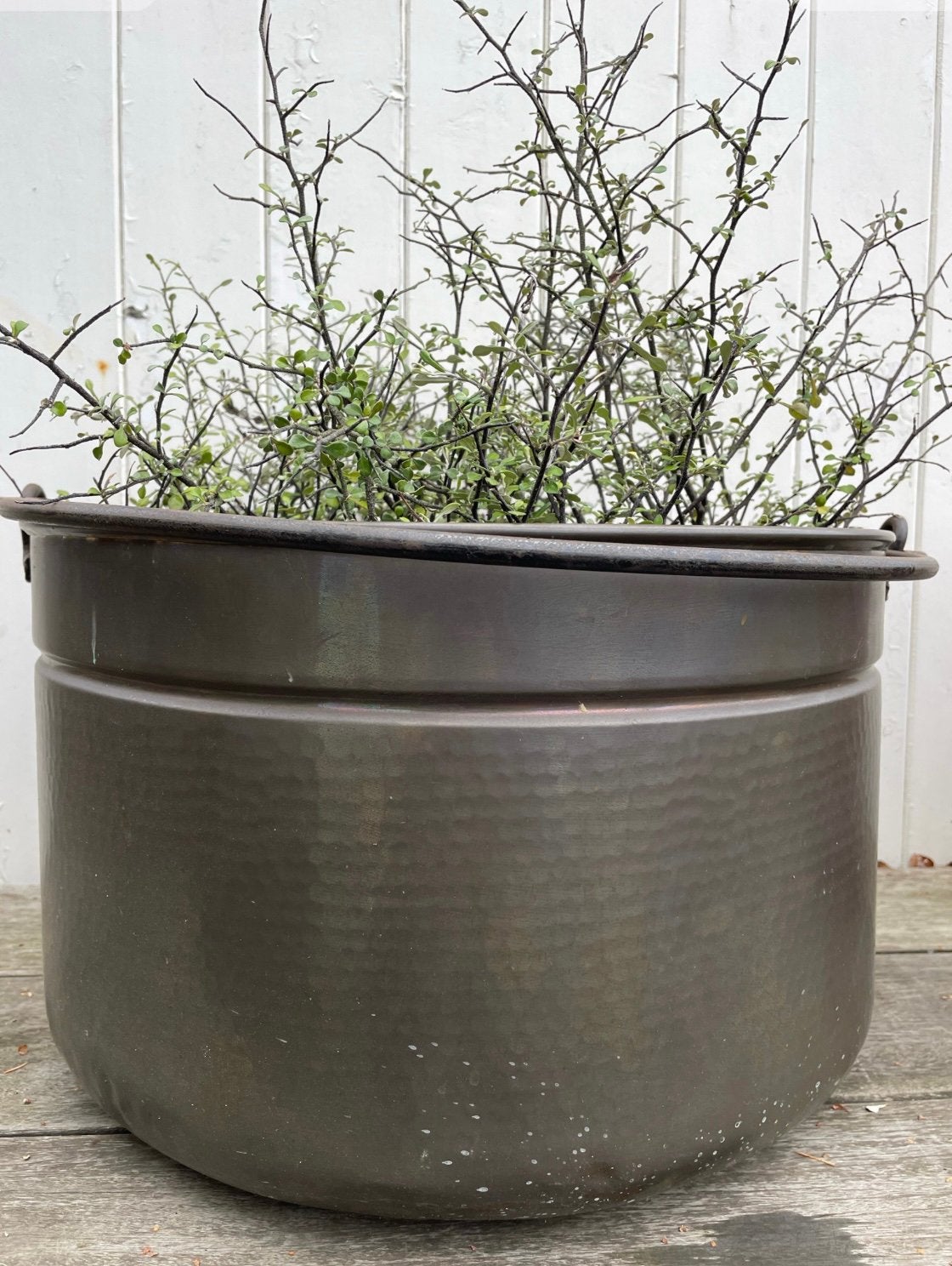 Koperen ketel houtbak aker, Ophalen