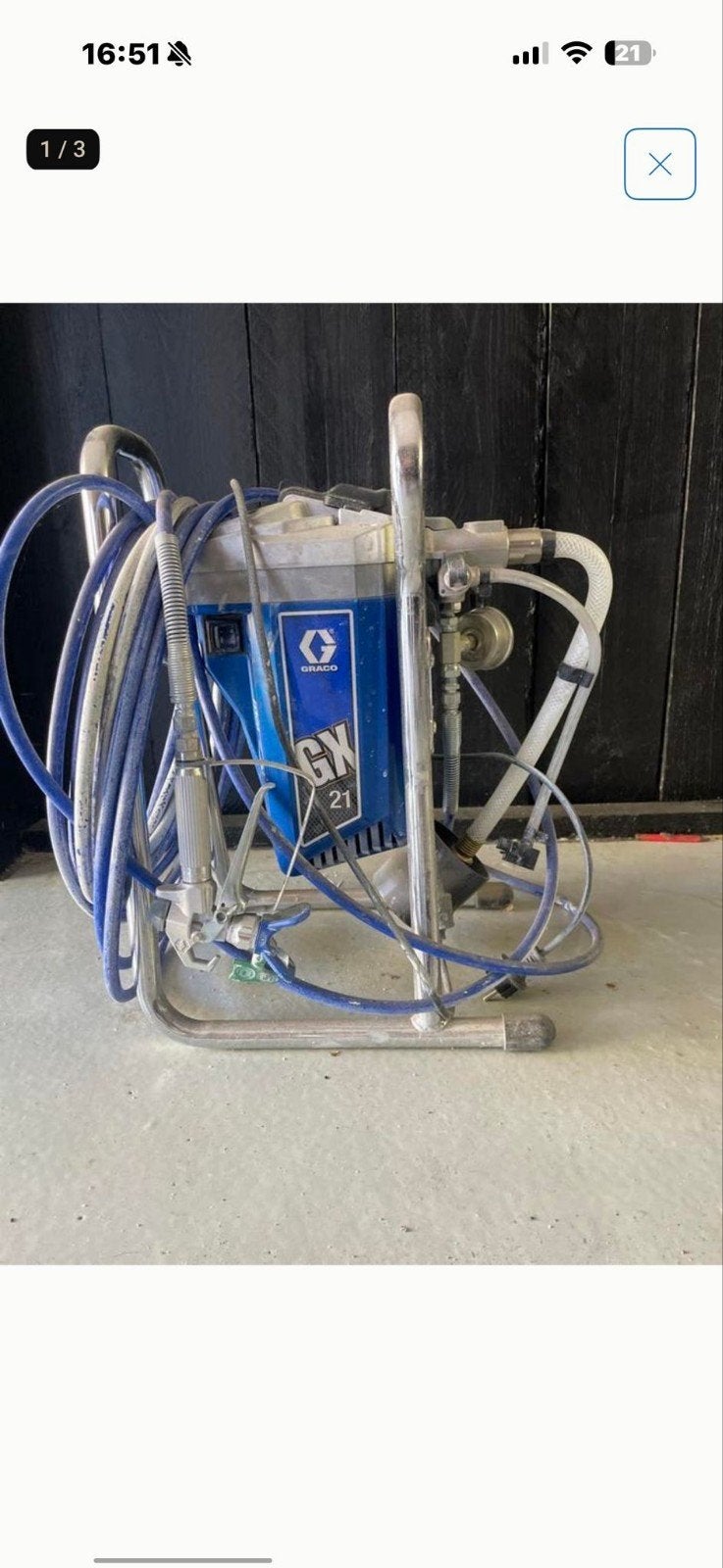 Verfspuit huren! Graco GX21 Verfspuitmachine, Ophalen, Gebruikt, Verfspuit of Verfpomp