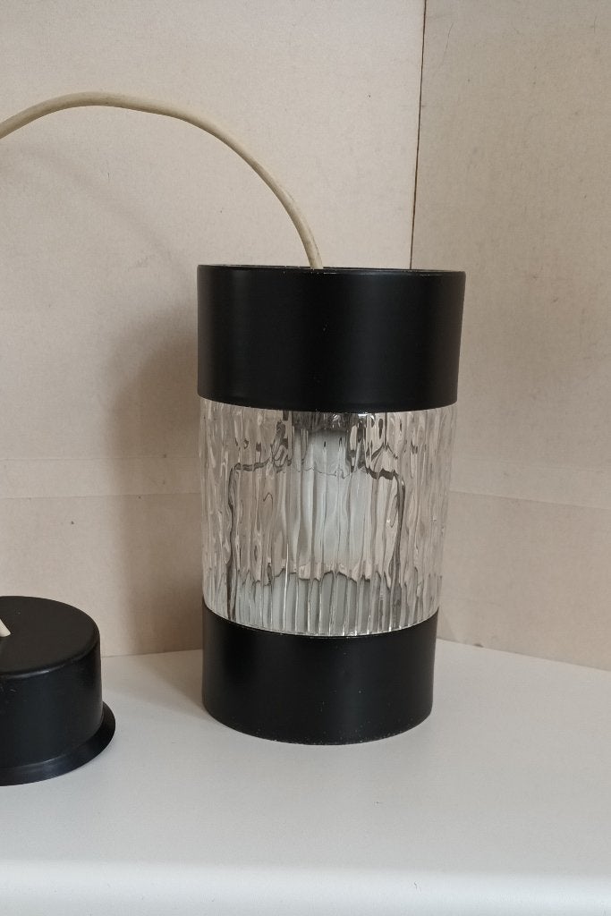 Vintage fifties Hang lamp Philips Frosted glas met metaal, Ophalen of Verzenden, Gebruikt, Glas
