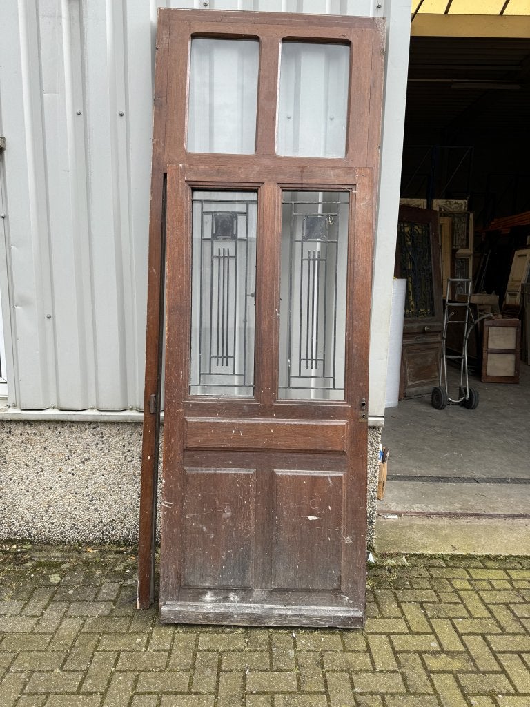 Prachtige massieve voordeur uit 1890, Jurgen.hoogenboezem@gmail.com, 80 tot 100 cm, Buitendeur, Glas