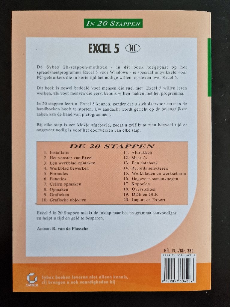Excel 5.0 (NL) - in 20 stappen door Ruud van de Plassche, Ophalen of Verzenden, Gelezen, Software