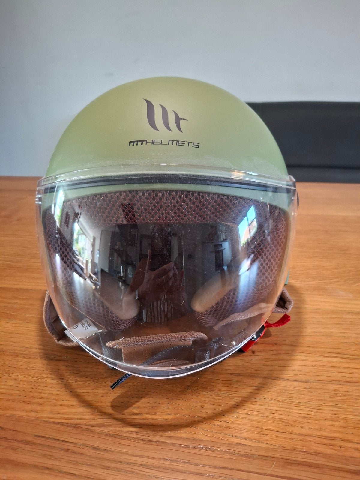 MT Helmets Jethelm - Groen, Motoren, Overige merken, M, Heren, Jethelm