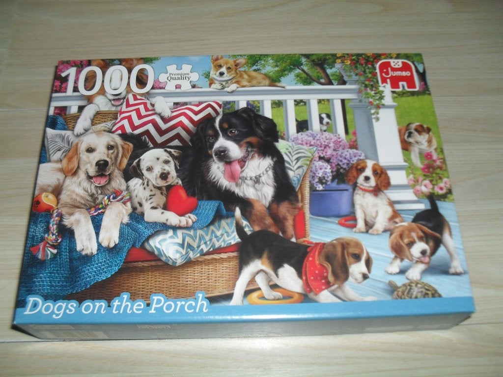 Dogs on the Porch puzzle 1000 stukjes, Ophalen, 500 t/m 1500 stukjes, Nieuw, Legpuzzel