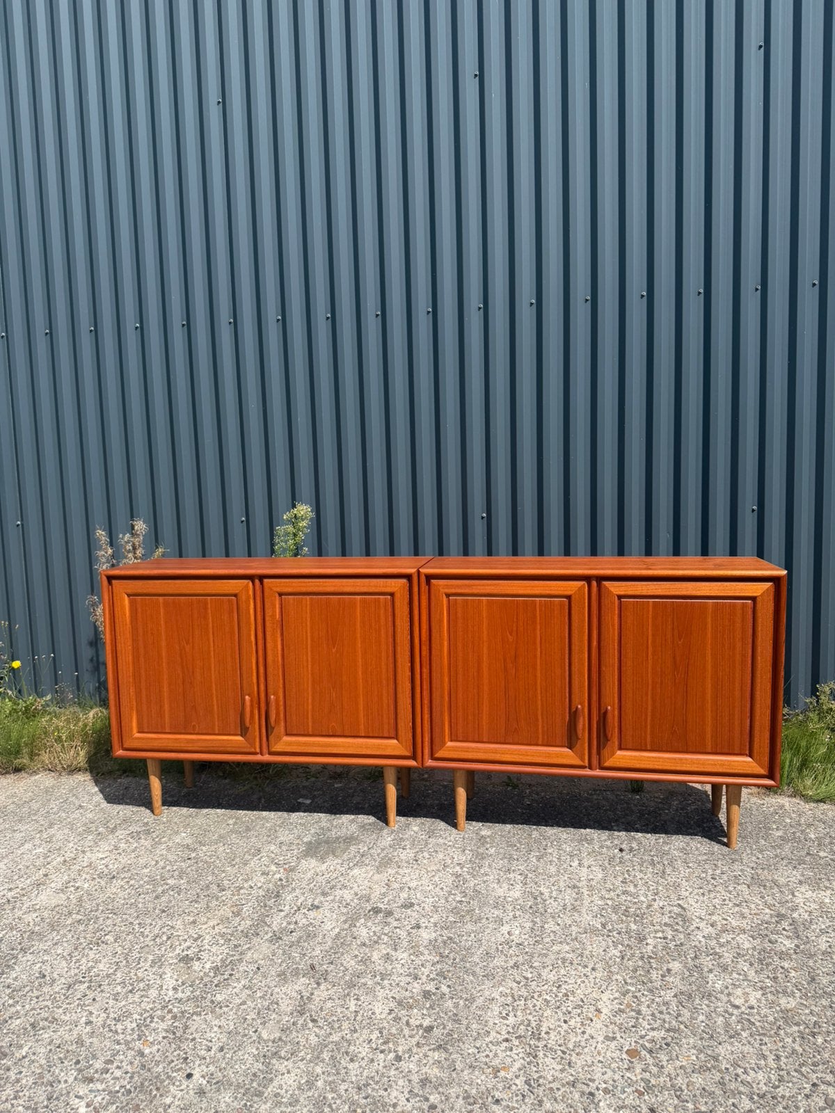 Vintage dressoir lowboard kast tvmeubel teak, Ophalen, Gebruikt, X, 25 tot 50 cm