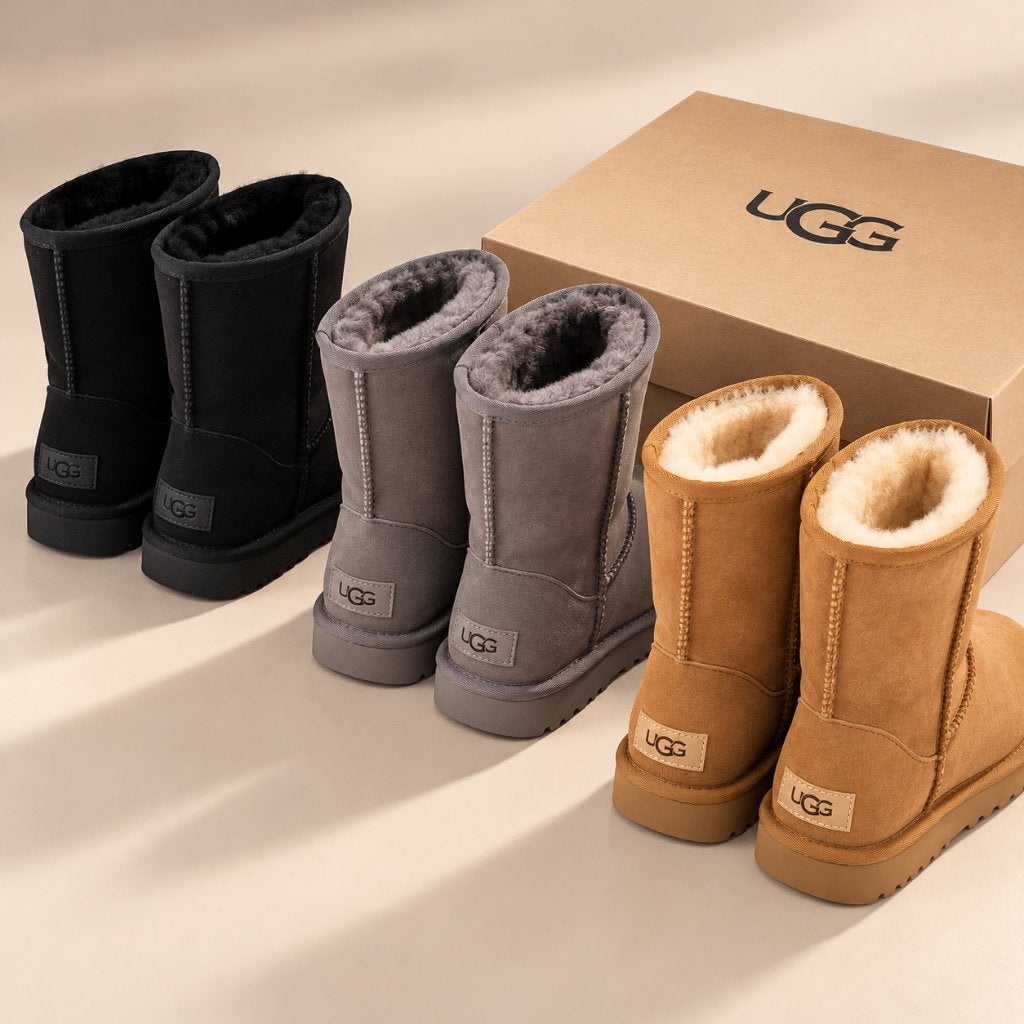 UGG Classic Laarzen - Nieuw, Verzenden, Zo goed als nieuw, Bruin, Lage of Enkellaarzen