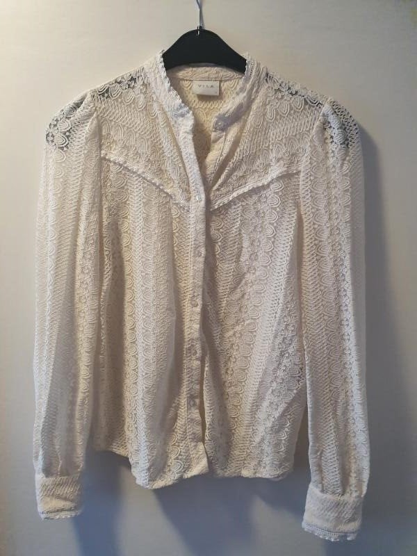 Zgan! mooie bijzondere witte blouse van Vila maat M!, Maat 38/40 (M), Verzenden, Wit, Vila