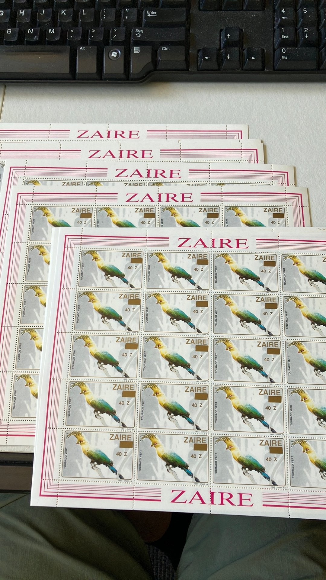 Zaire stampworld 973 heel verk vellen, Ophalen of Verzenden, Buitenland
