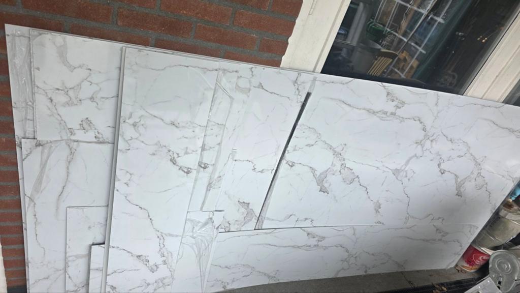 Pvc marmer plaat 122x260x3, Ophalen of Verzenden