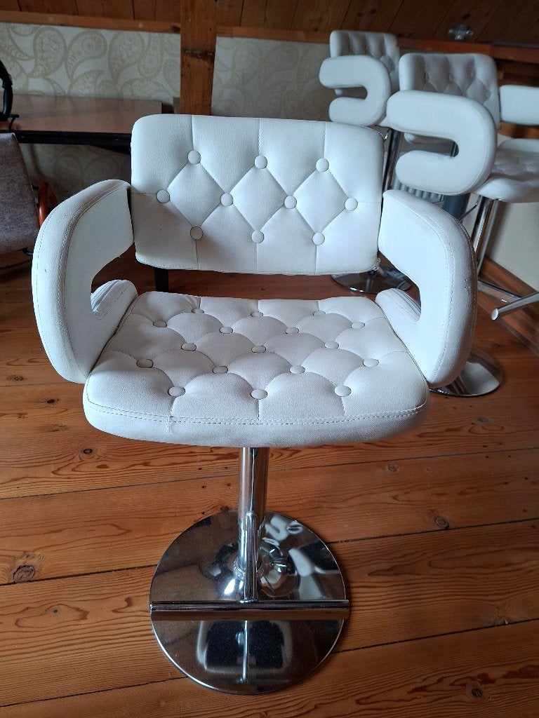 Stoelen, Huis en Inrichting, Stoelen, Ophalen, Gebruikt, Drie, Wit