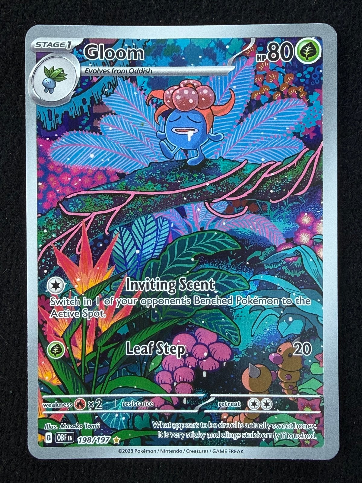 Gloom 198/197 - Obsidian Flames mint, Ophalen of Verzenden, Zo goed als nieuw, Losse kaart, Foil