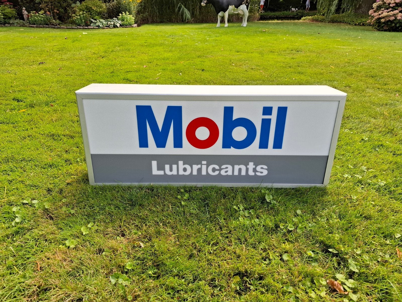 Mobil Lubricants Lichtbak Reclamebord, Ophalen, Zo goed als nieuw, Lichtbak of (neon) lamp