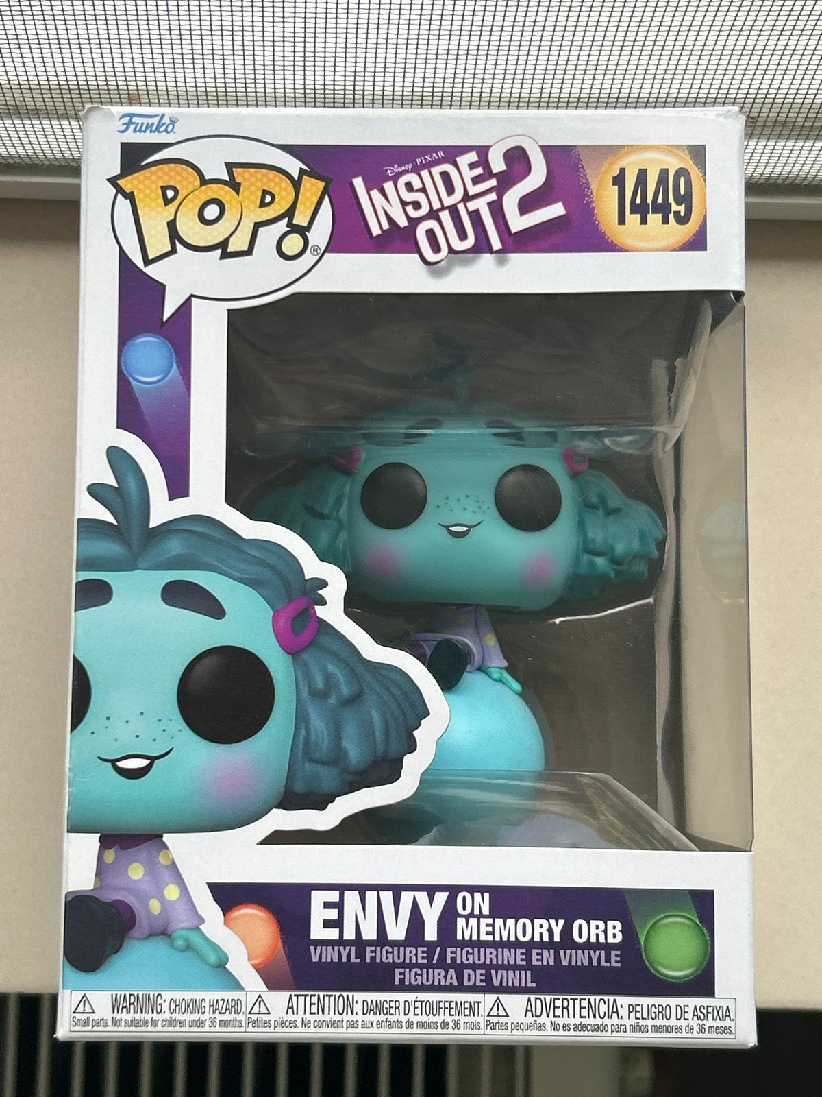 Funko Pop! Inside Out 2 Envy on Memory Orb #1449, Ophalen of Verzenden, Zo goed als nieuw