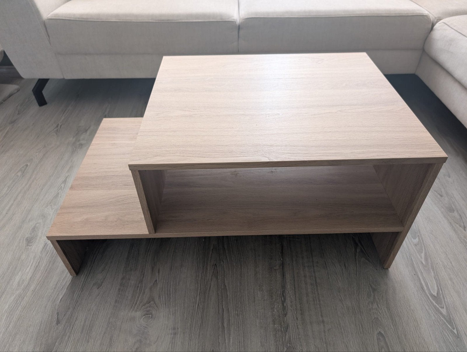 IKEA HOLMERUD Salontafel, eikenpatroon, 90x55 cm, 50 tot 100 cm, Zo goed als nieuw, Modern, Overige houtsoorten