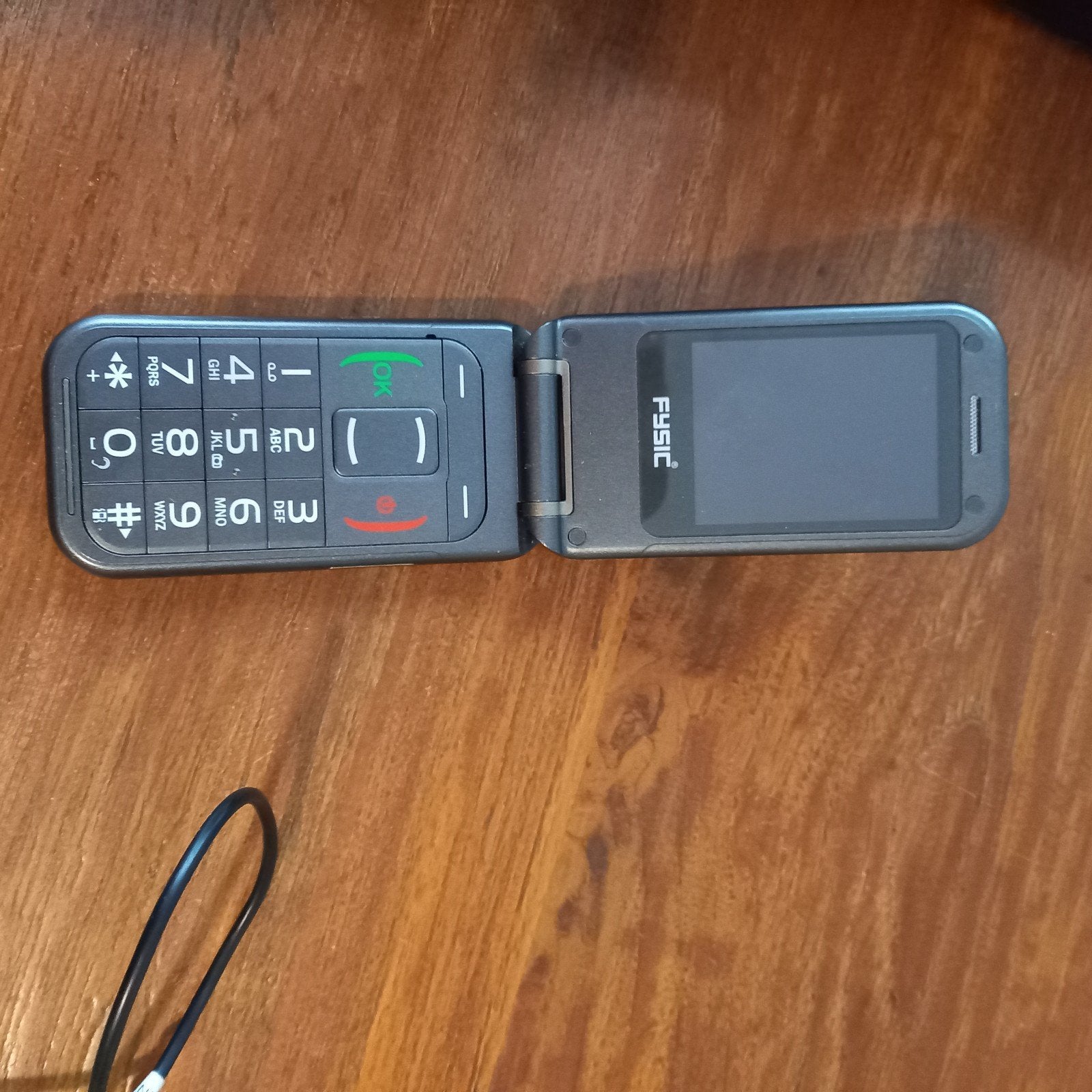 Fysic klaptelefoon voor senioren zonder oplader, Ophalen of Verzenden, Geen camera, Inklapmodel