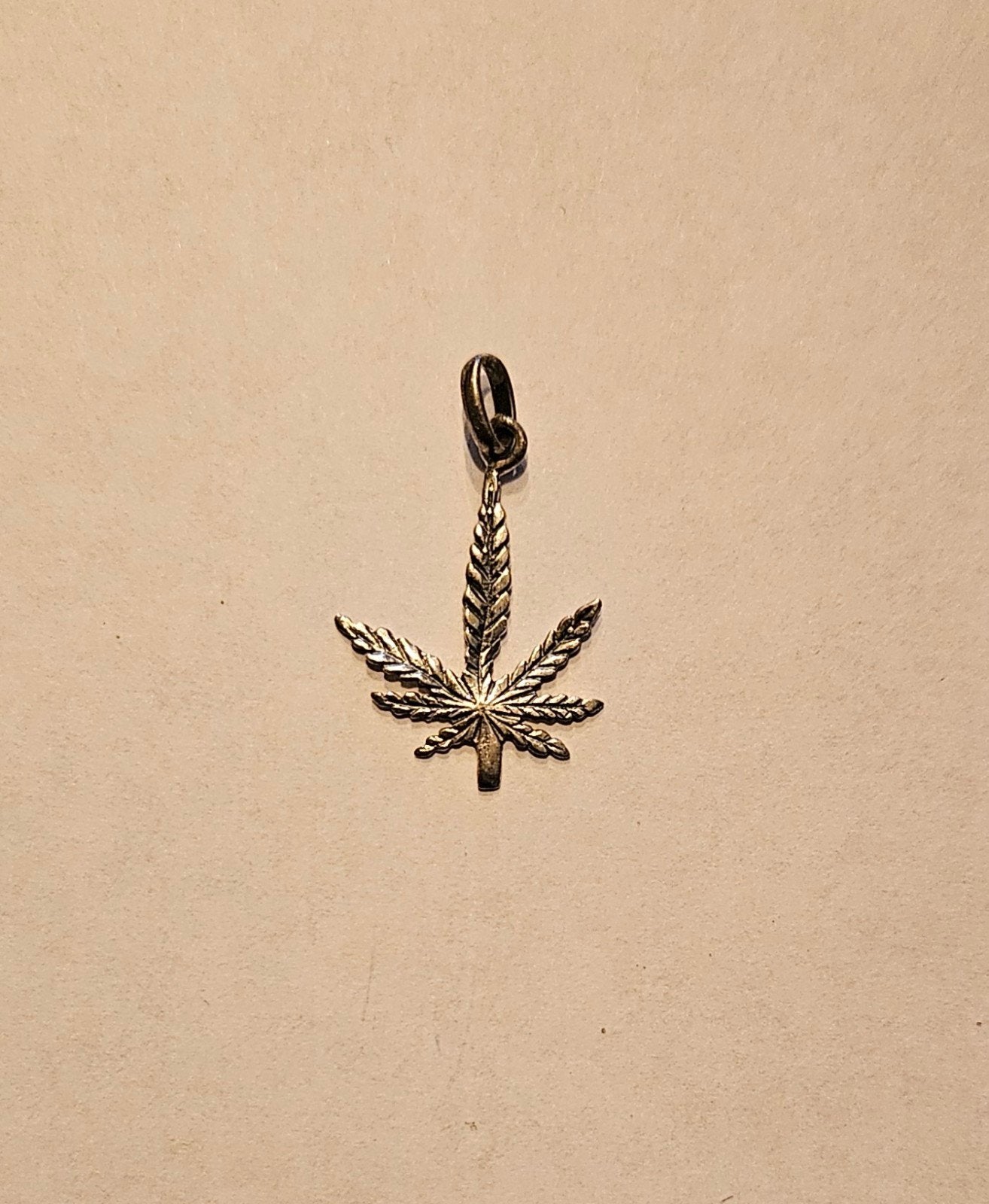 Zilveren Hanger Wietblad - Cannabis Blad Ketting Hanger, Nieuw, Ophalen of Verzenden, Bloem of Plant, Zilver