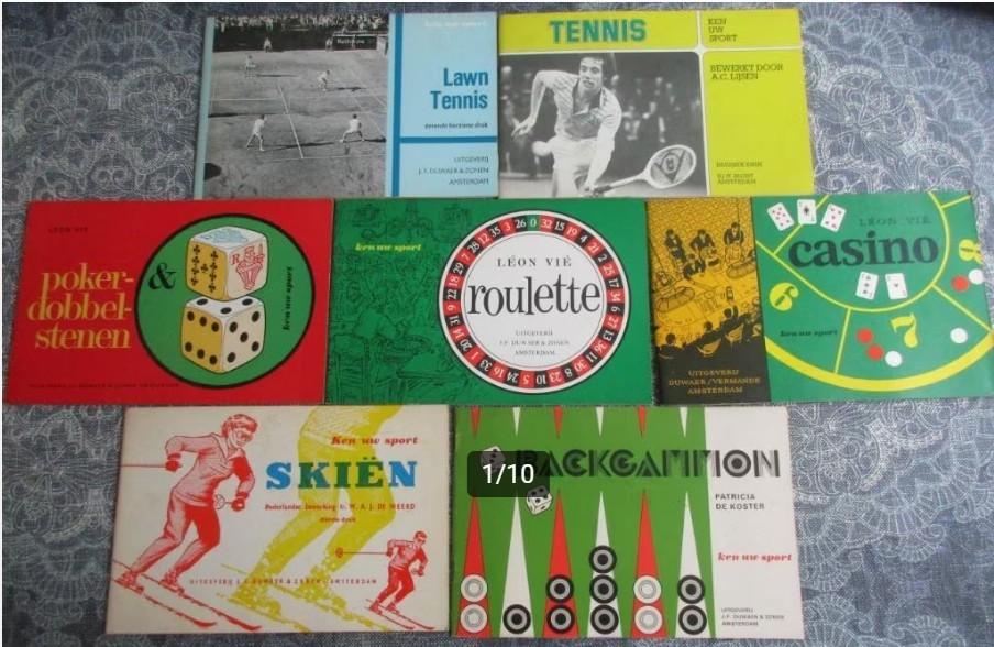 retro ! 7 Ken uw spel boekjes - Leon Vie - voor 10,00, Antiek en Kunst, Ophalen of Verzenden