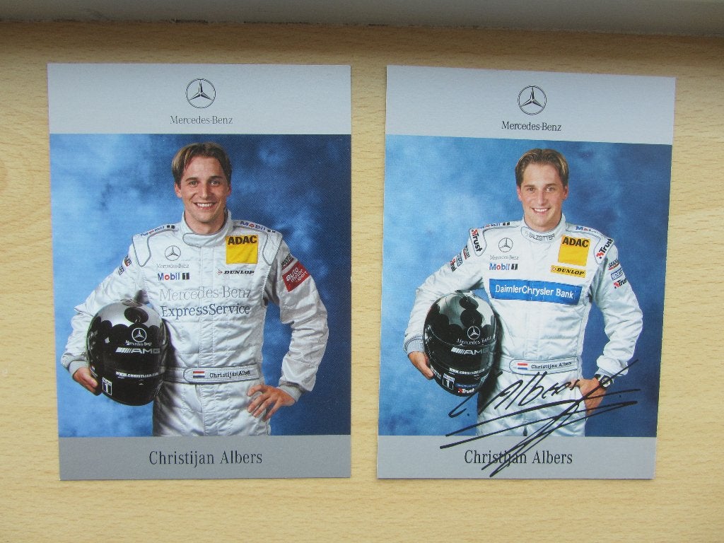Christijan Albers DTM 2003 en 2004 Rijderskaart, Ophalen of Verzenden, Zo goed als nieuw, Auto's
