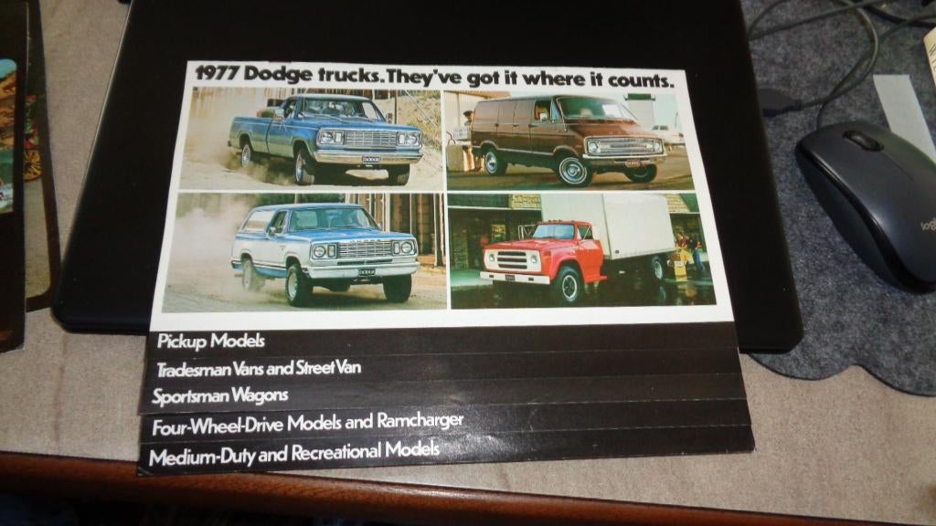 ZELDZAME USA Folder  DODGE  TRUCKS  1977, Verzenden, Zo goed als nieuw, Overige merken
