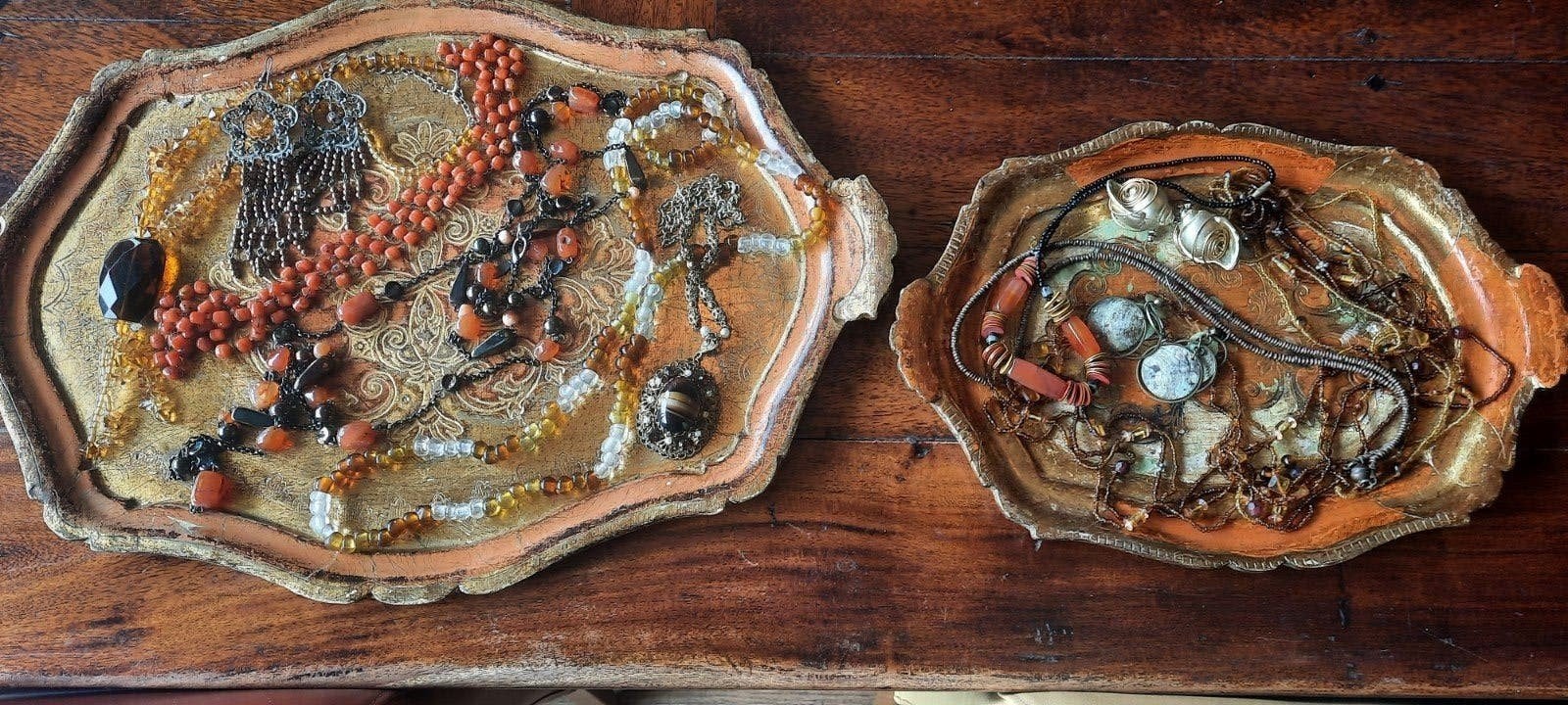 Lot sieraden uit nalatenschap, waaronder edelsteen, Ophalen of Verzenden, Overige materialen, Met edelsteen
