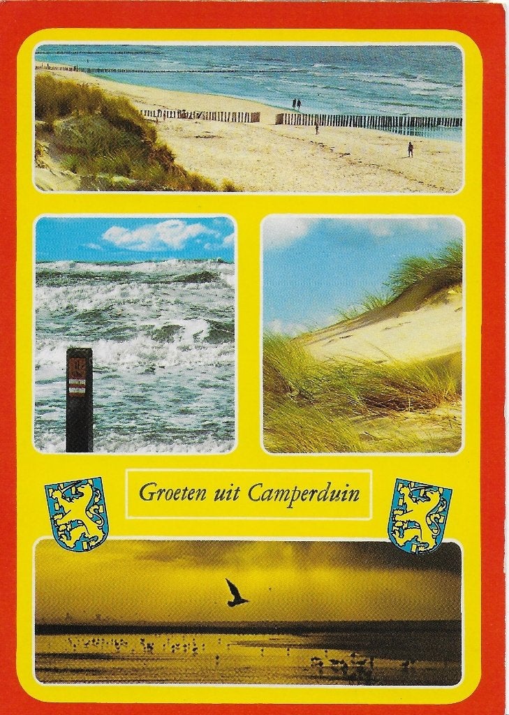 Q660 gelopen ansichtkaart groeten uit camperduin, Ophalen of Verzenden, 1980 tot heden, Gelopen