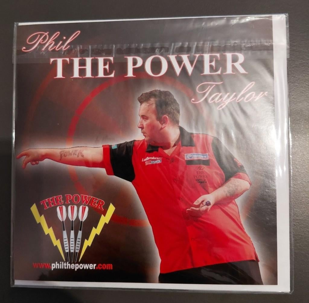 2 originele darts `promo `kaarten Phil Taylor jaren 90, 1980 tot heden, Foto, Nieuw, Ophalen of Verzenden