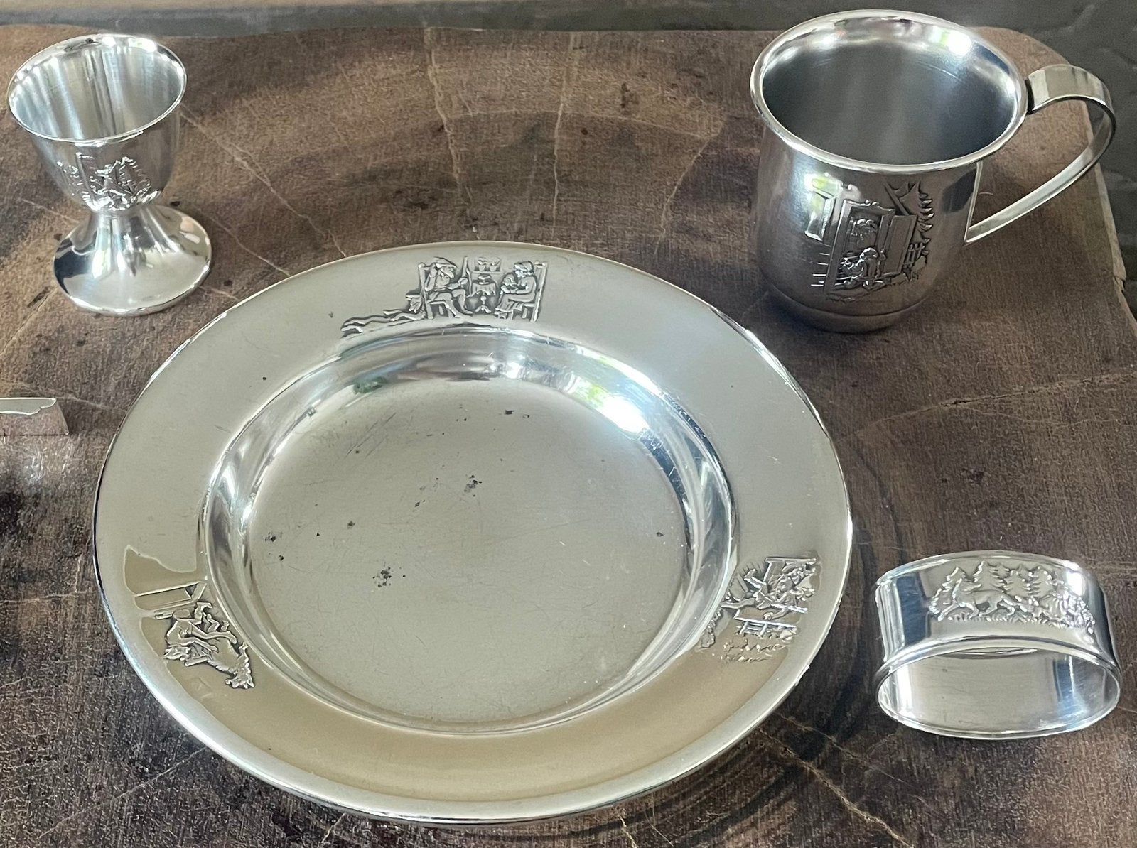 Originele Gero verzilverde kinderset Roodkapje Georg Nilsson, Ophalen of Verzenden, Zilver