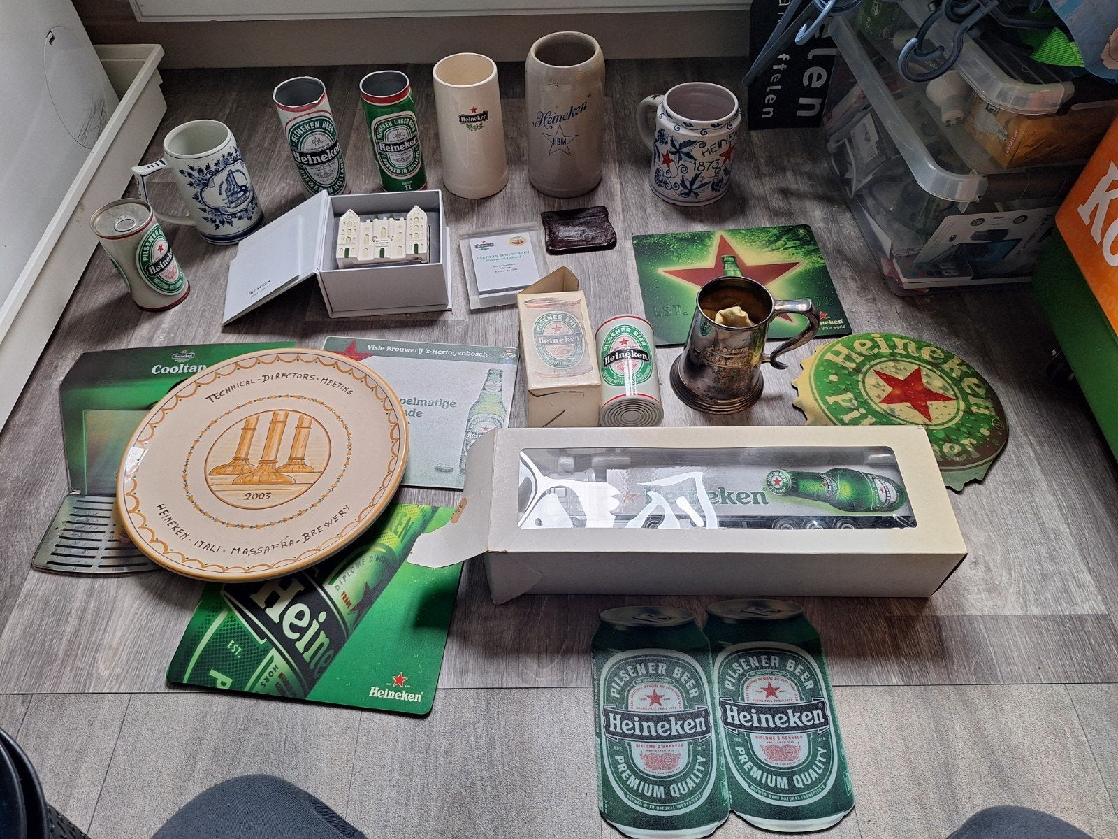 Grote Heineken Bier Verzameling - Diverse Items, Verzamelen, Ophalen of Verzenden, Zo goed als nieuw, Reclamebord, Plaat of Schild