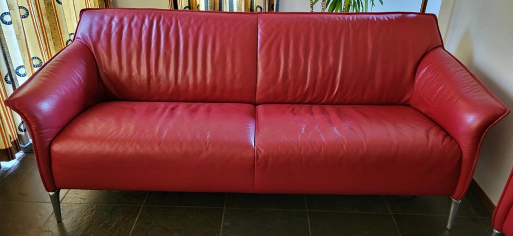 Leolux Mayon 3-zits bank met gratis extra bank, Huis en Inrichting, Banken | Bankstellen, Ophalen, Gebruikt, 150 tot 200 cm, Driepersoons