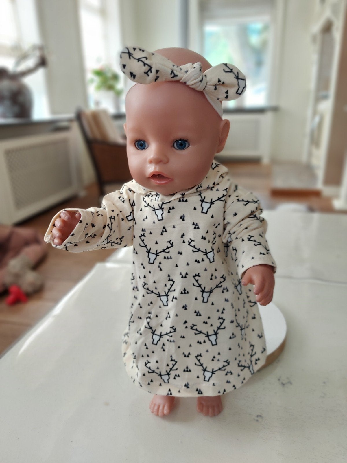 hoody jurk strik baby born pop 43cm, Ophalen of Verzenden, Nieuw, Babypop