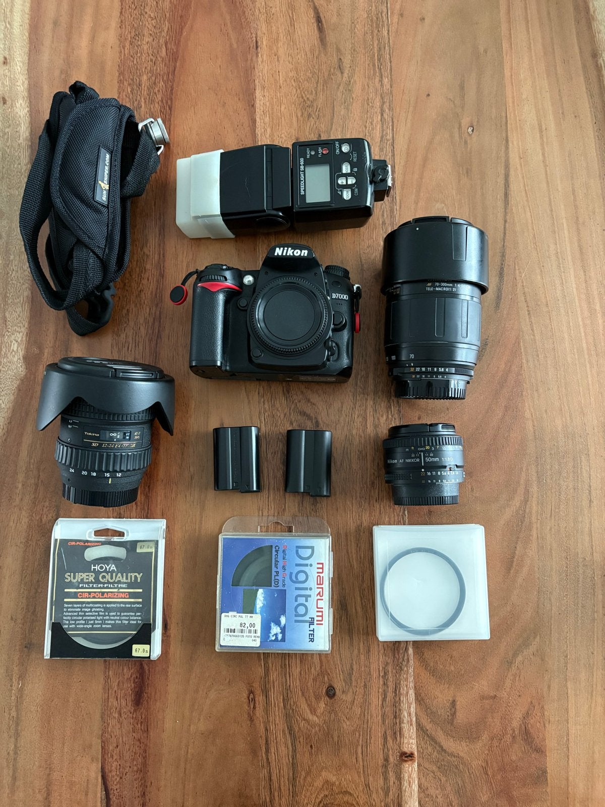 Nikon D7000 Spiegelreflexcamera met 3 lenzen en accessoires, Gebruikt, Spiegelreflex, 16 megapixels, Bodydop